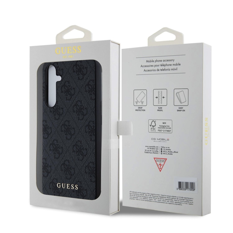 Guess 4G hátlap a Samsung Galaxy A55 5G szürke modellhez