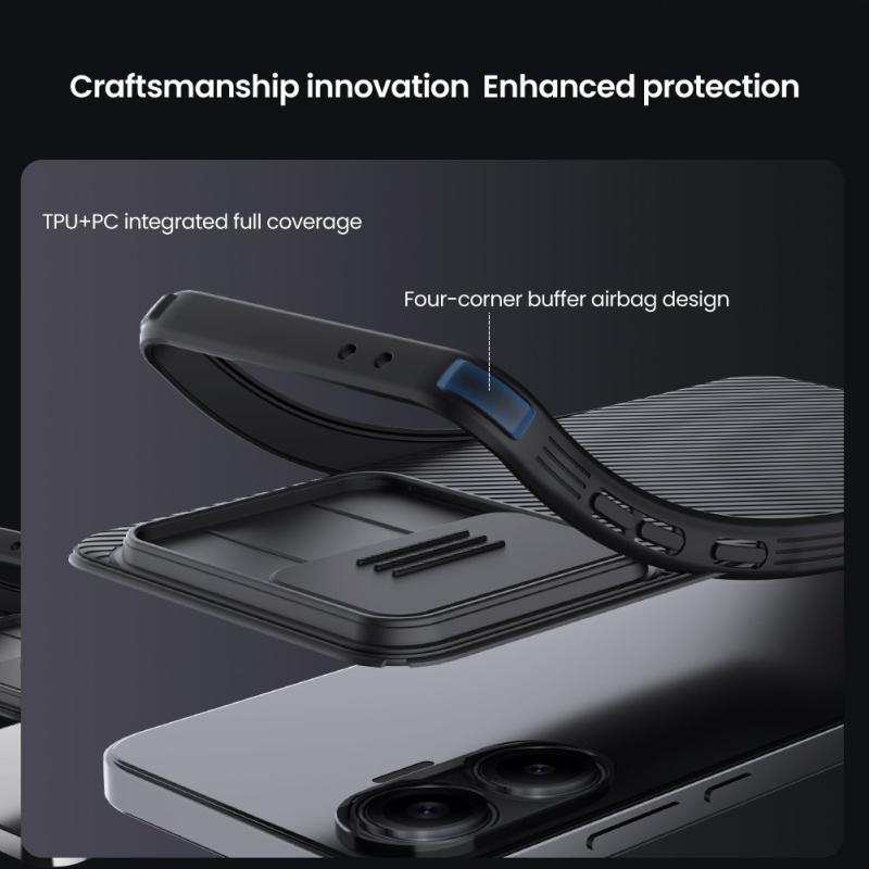 Nillkin CamShield PRO hátlap a Poco F7-hez Fekete