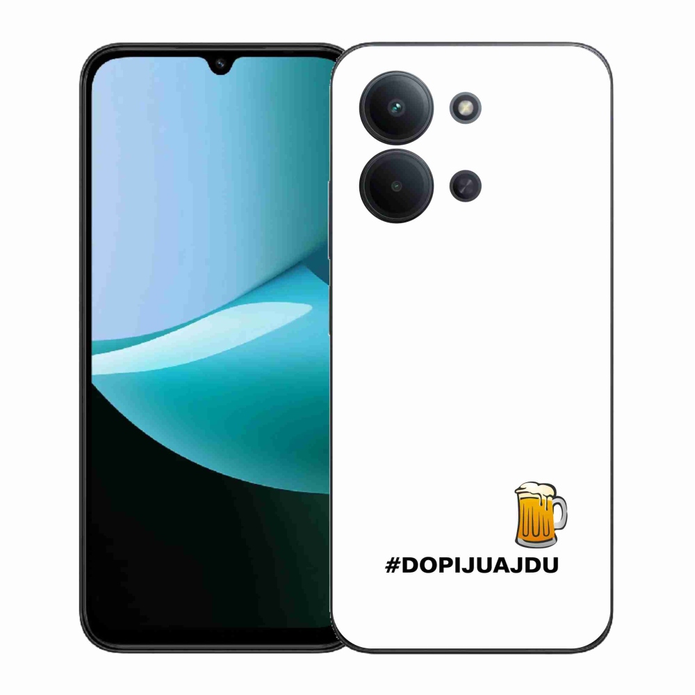 Gél borító mmCase a Xiaomi Redmi 15C 4G (171mm)/Poco C85 4G (171mm) - sör motívum 1 fehér háttérrel
