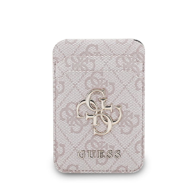 Guess 4G fém logós MagSafe Cardslot pénztárca állvánnyal rózsaszínű