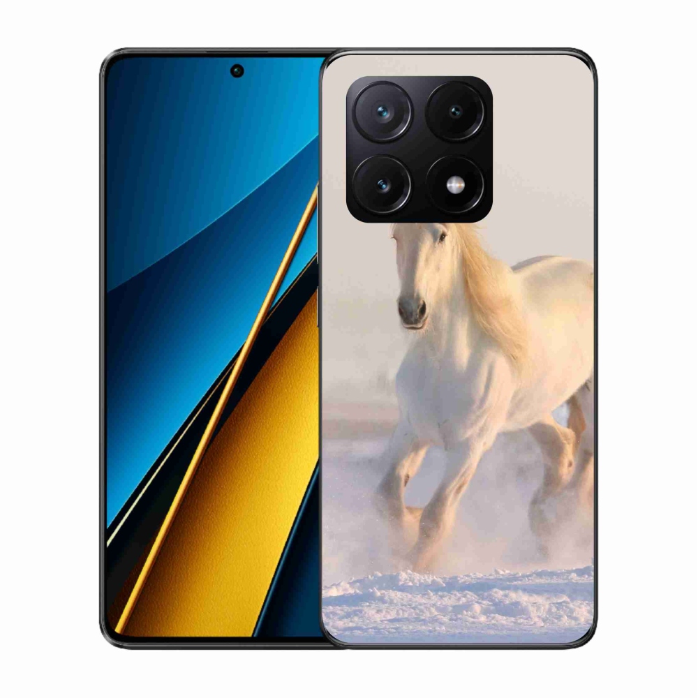 Gél tok mmCase a Xiaomi Poco X6 Pro 5G számára - ló a hóban