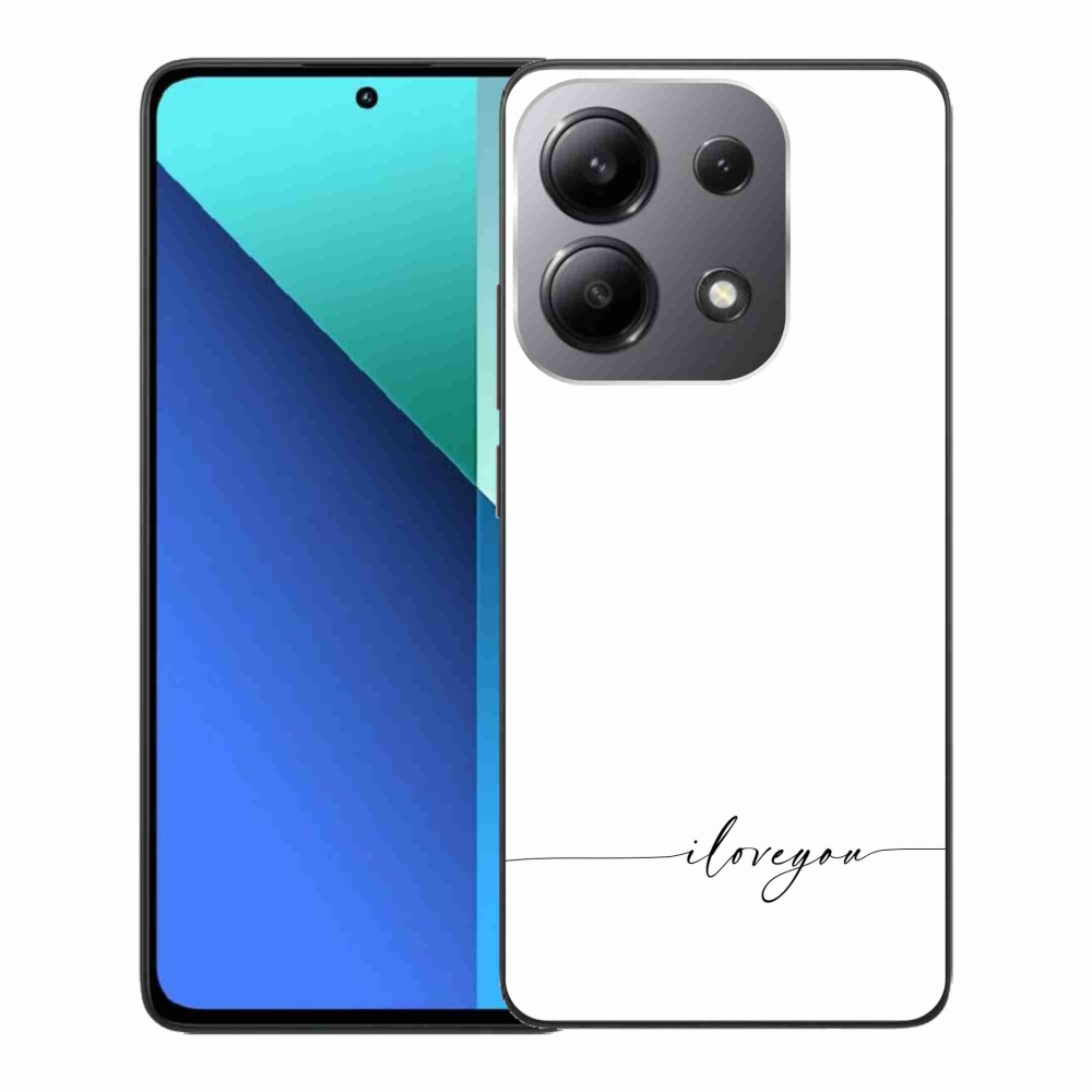 Gél borító mmCase a Xiaomi Redmi Note 13-hoz - Szeretlek fehér háttérrel