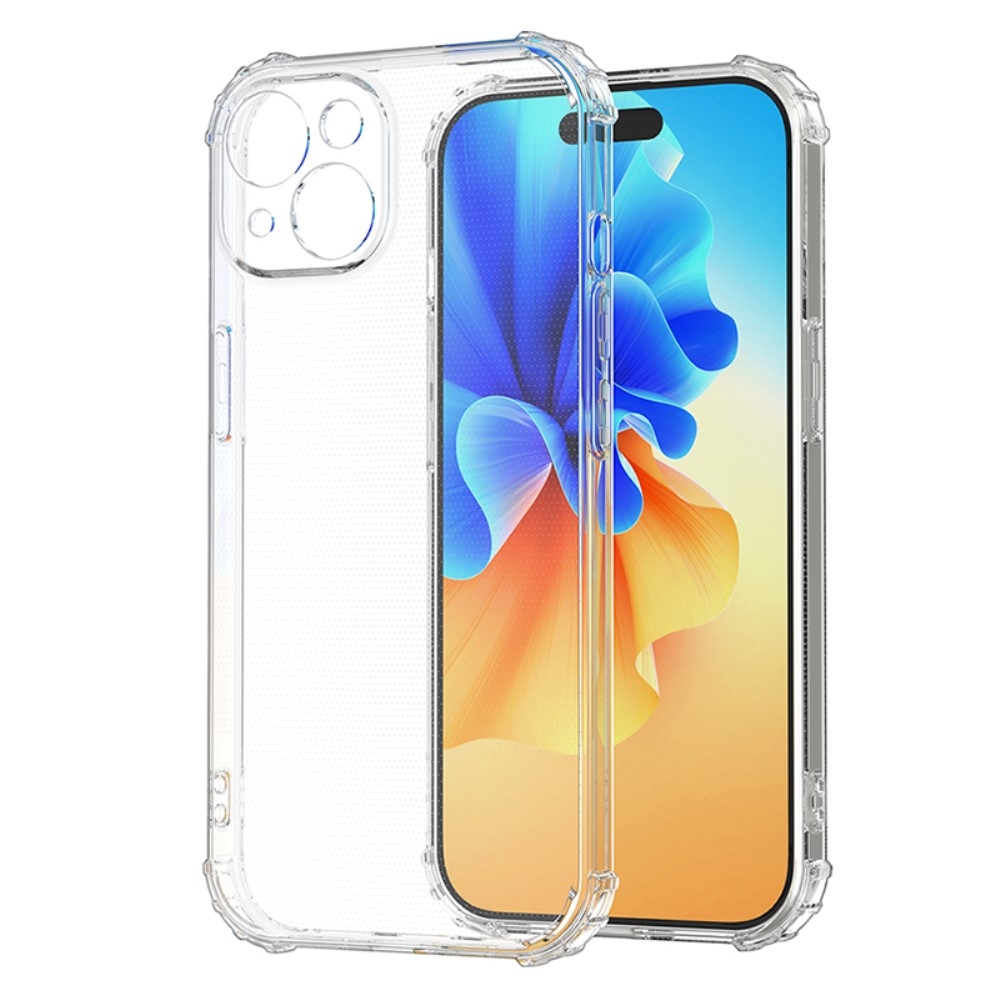 Átlátszó zselés tok megerősített sarkokkal iPhone 15 készülékhez - átlátszó