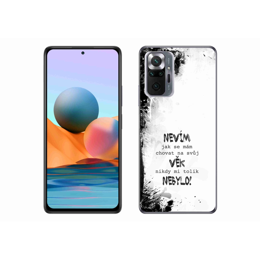 Gél borító mmCase a Xiaomi Redmi Note 10 Pro készülékhez - vicces szöveg 14 fehér háttérrel