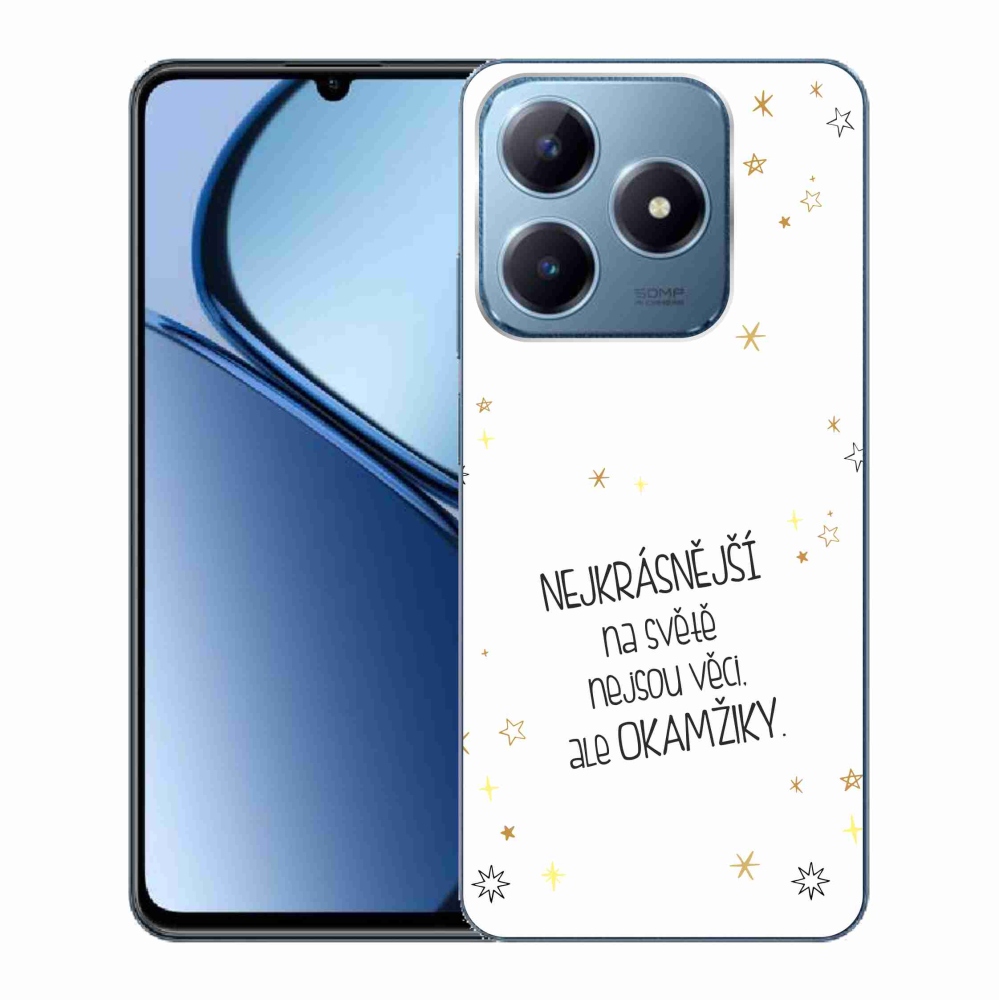 Gél borító mmCase a Realme C63 készülékhez - idézet 4 fehér háttér