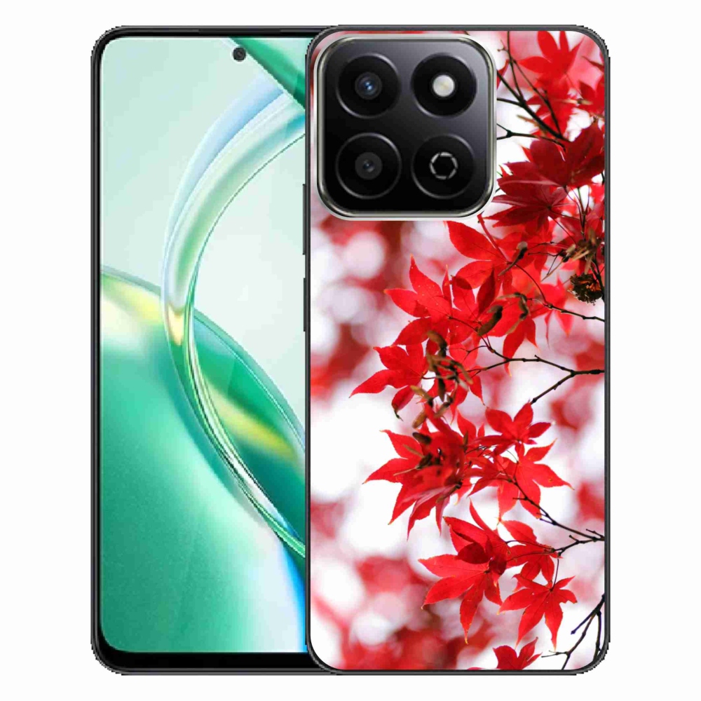 Zselés borító mmCase a Honor 200 Smart 5G készülékhez - piros levelek