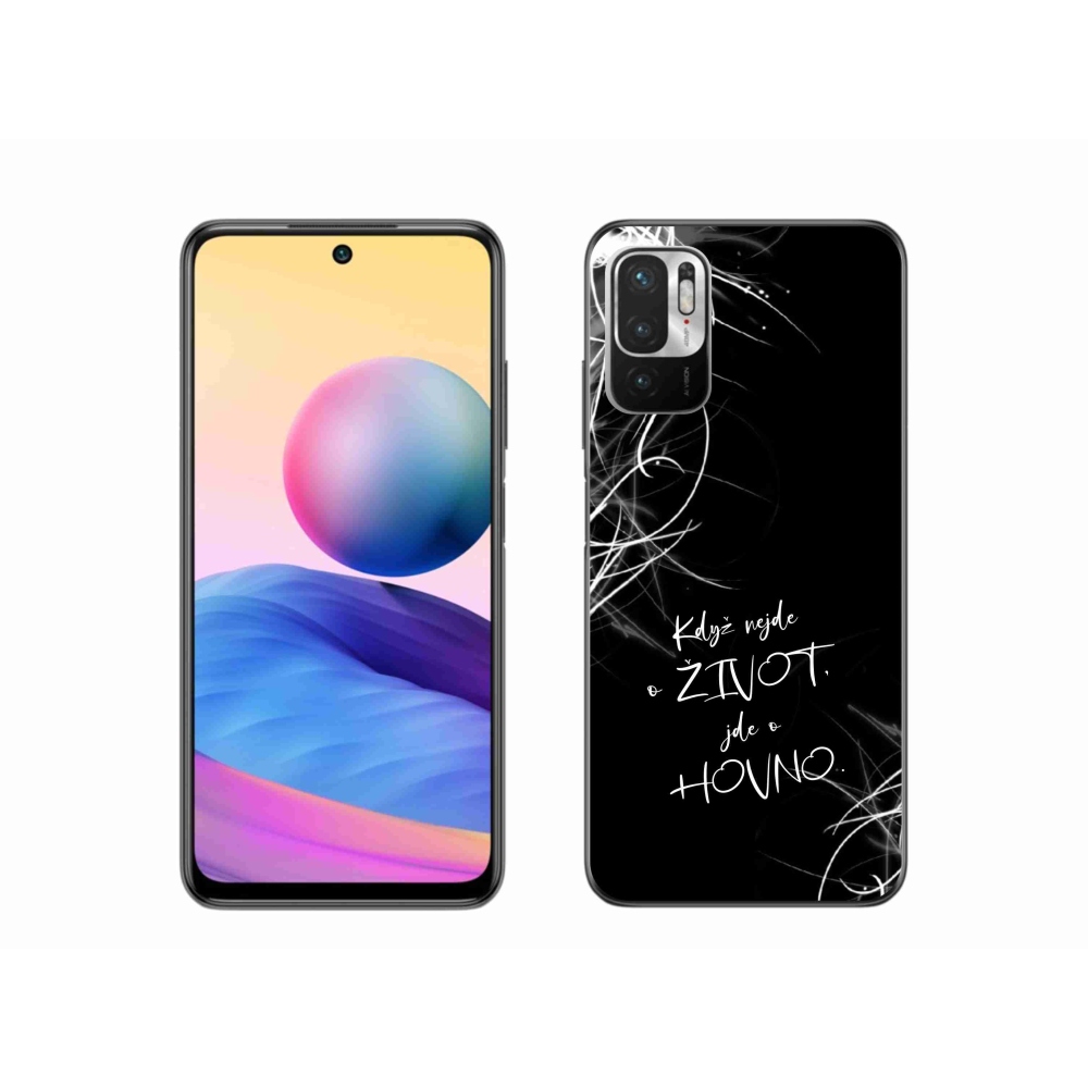Gél borító mmCase a Xiaomi Poco M3 Pro/5G számára - vicces szöveg 16 fekete háttérrel