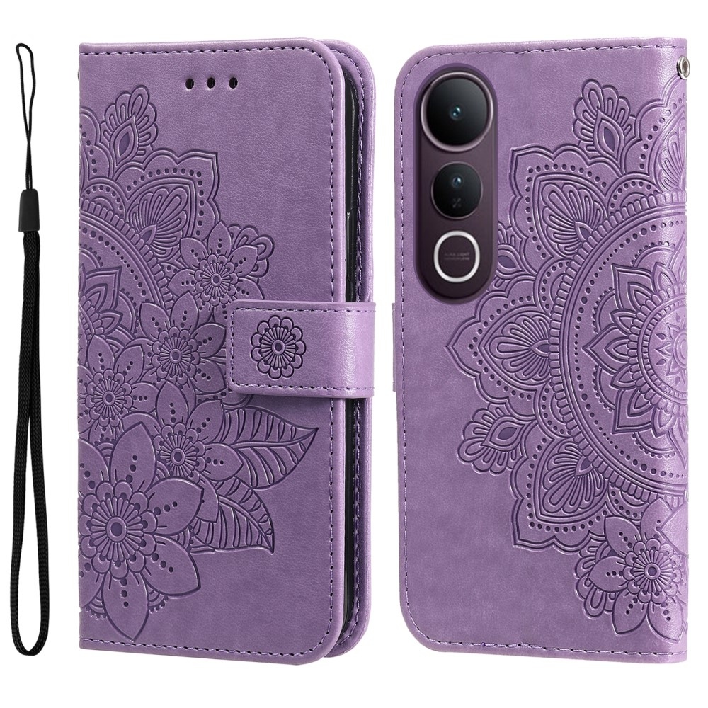 Mandala könyv tok a Vivo V50 Lite 4G/5G készülékhez - lila