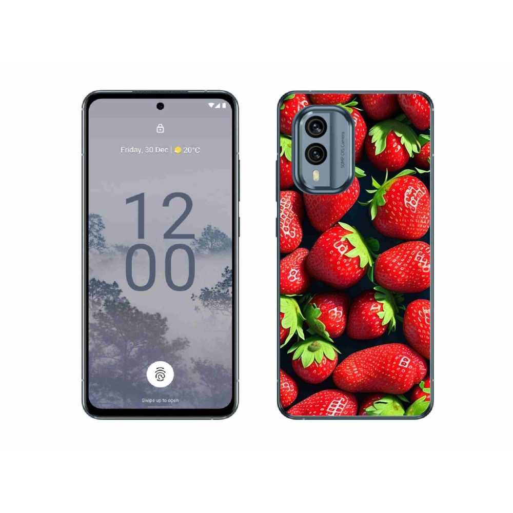 Zselés borítás mmCase a Nokia X30 5G készülékhez - eper