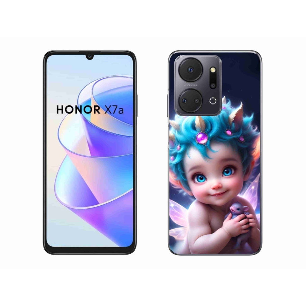 Gél borítás mmCase a Honor X7a számára - baba pillangószárnyakkal