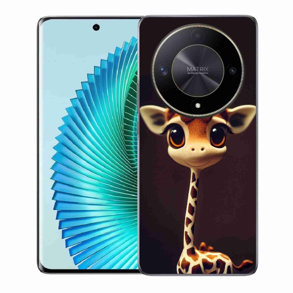 Zselés borítás mmCase a Honor Magic 6 Lite 5G számára - kis zsiráf