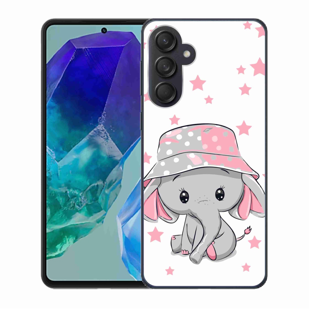 Gél védőhuzat mmCase Samsung Galaxy M55 5G - rózsaszín elefánthoz