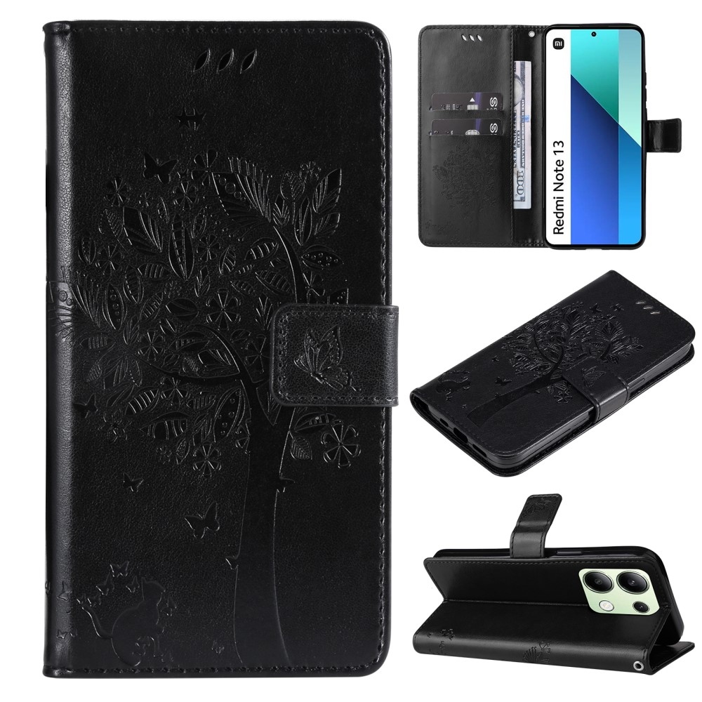 Fák könyve tok Xiaomi Redmi Note 13-hoz - fekete
