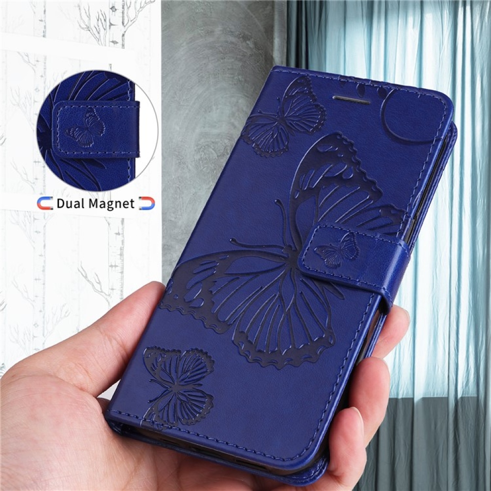 Nagy pillangó könyv tok a Vivo Y29s 5G-hez - kék