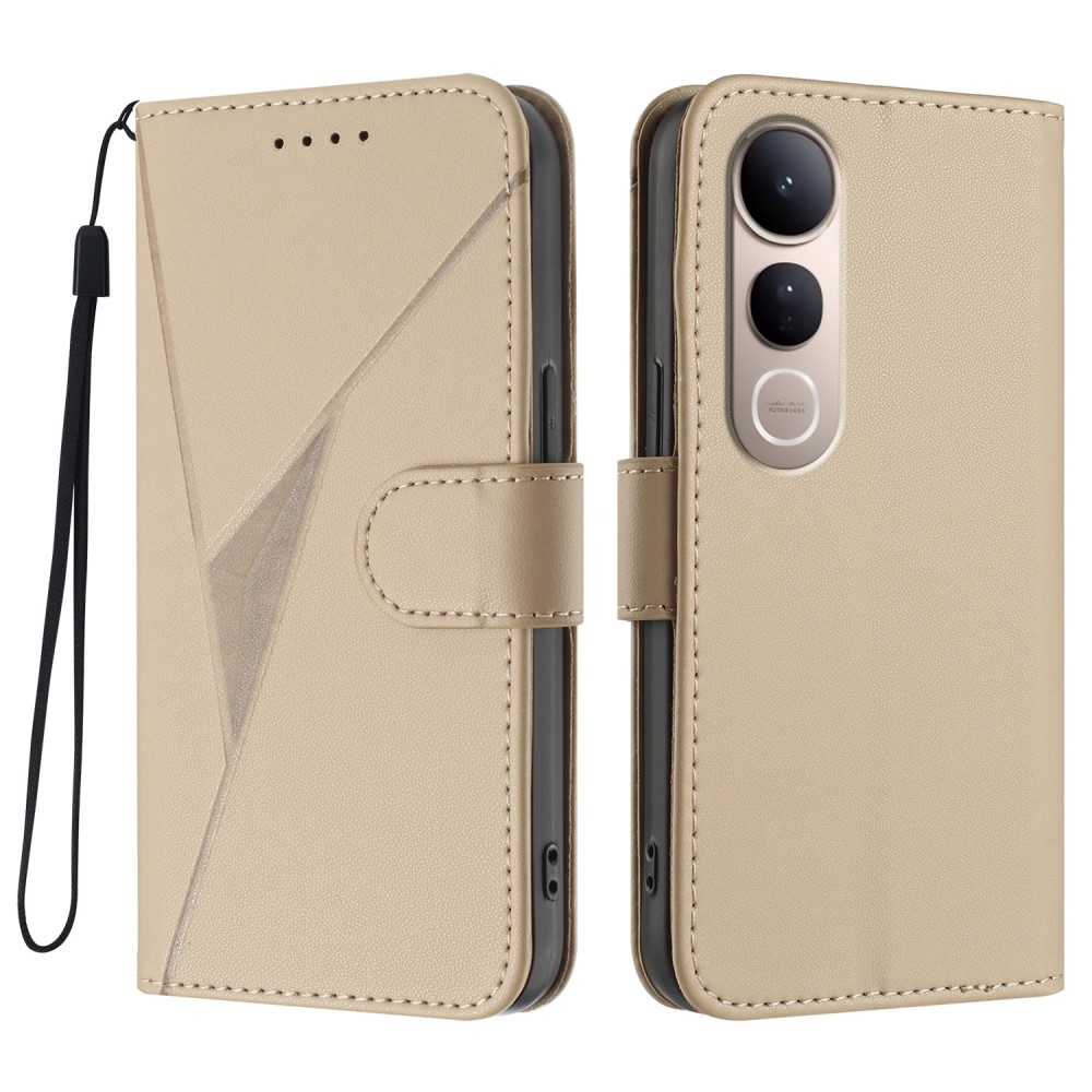 Háromszögek könyv tok a Vivo V50 Lite 4G/5G-hez - arany színű