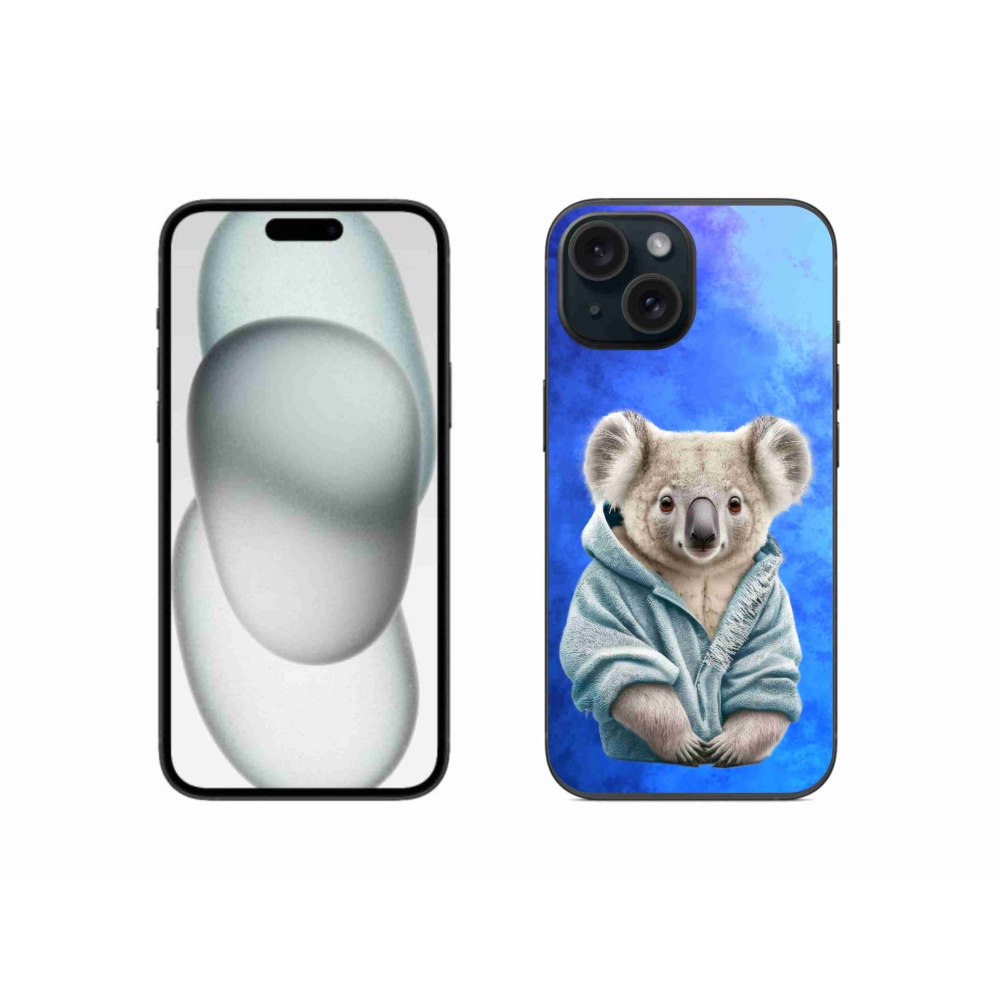 Zselés borítás mmCase iPhone 15 készülékhez - koala pulóverben