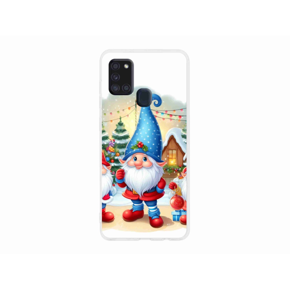 Gél borítás mmCase Samsung Galaxy A21s készülékhez - Karácsonyi manók