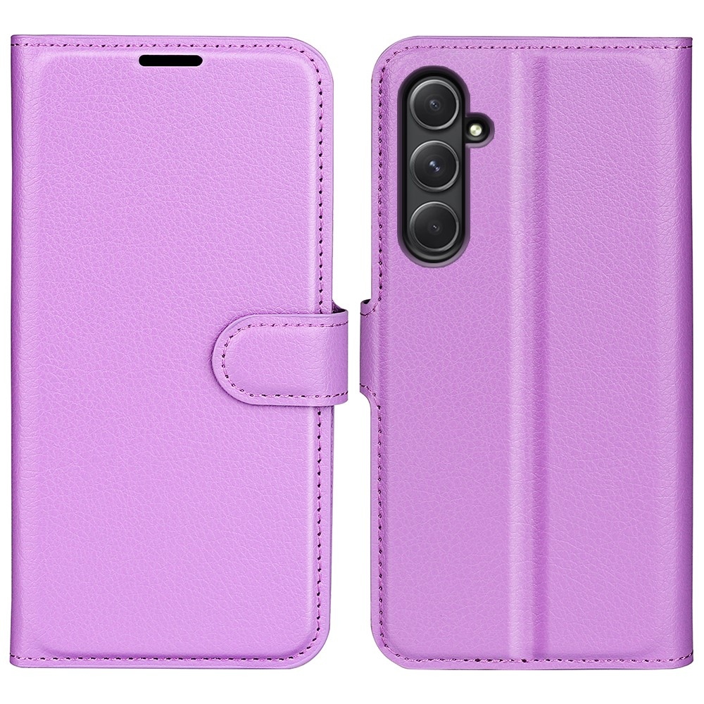 Litchi könyv tok Samsung Galaxy A55 5G - lila