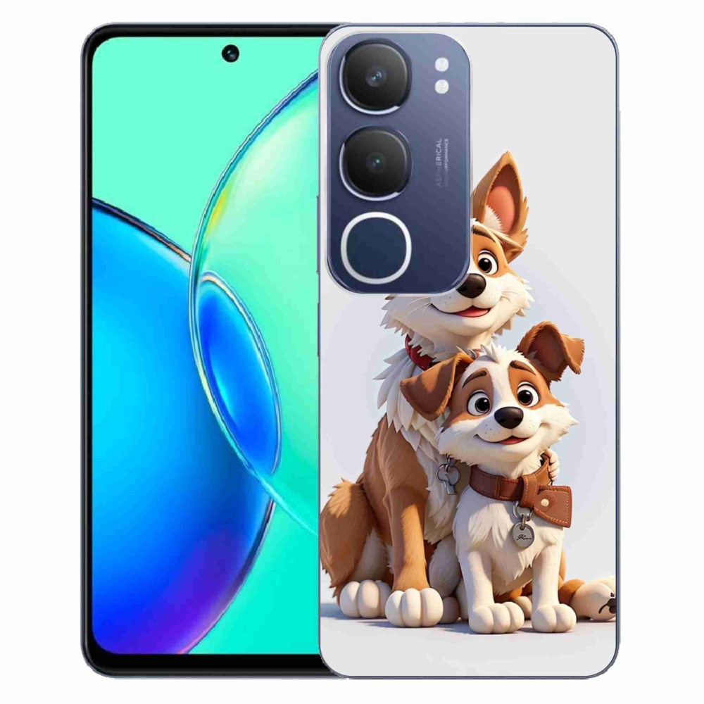 Gélburkolat mmCase a Vivo Y19s-en - kutyák rajzolása