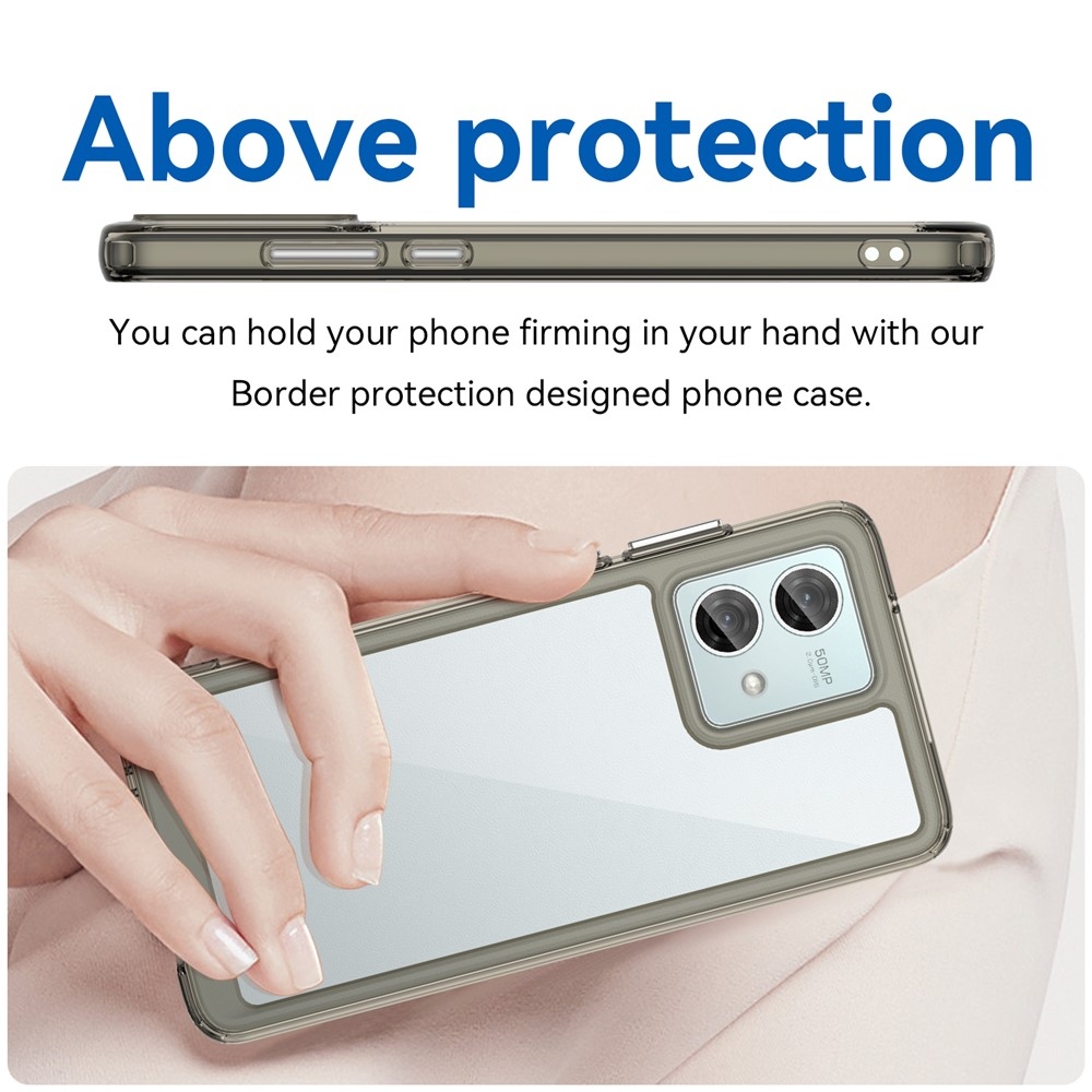 Zselés tok kemény hátlappal Motorola Moto G84 5G - szürke