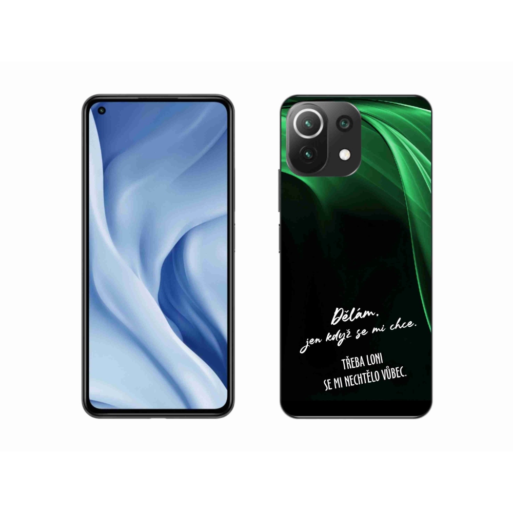 Gél borító mmCase a Xiaomi 11 Lite 5G NE számára - vicces szöveg 12 fekete háttérrel