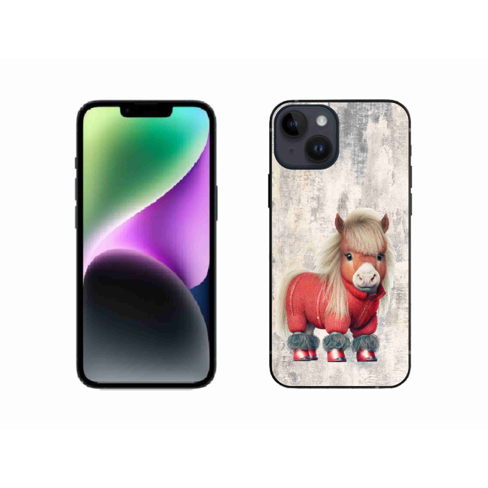 Gél borítás mmCase iPhone 14 készülékhez - póni pulóverben