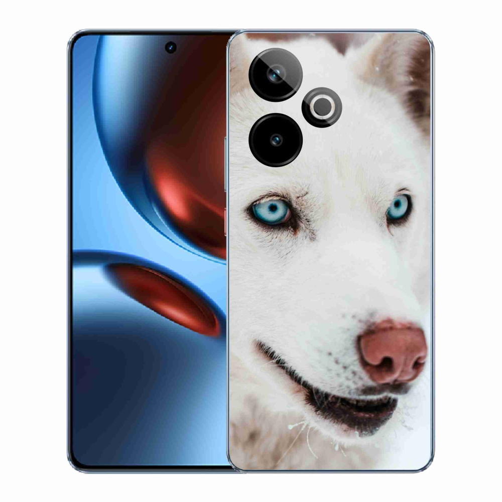 Rugalmas zselés tok mmCase képpel a Realme GT 7 5G/GT 7T 5G számára - kutyaszemmel nézet