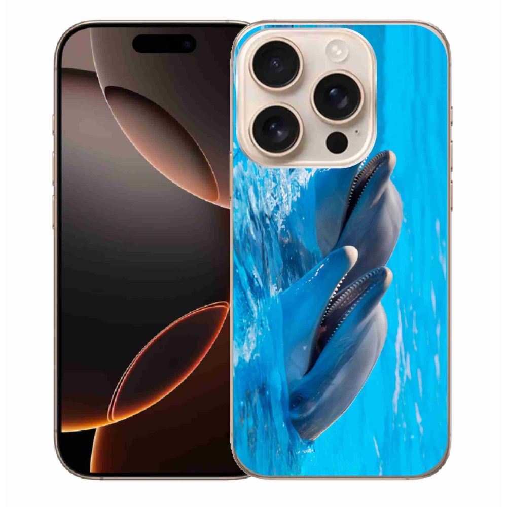 Zselés borítás mmCase iPhone 16 Pro Max készülékhez - delfinek
