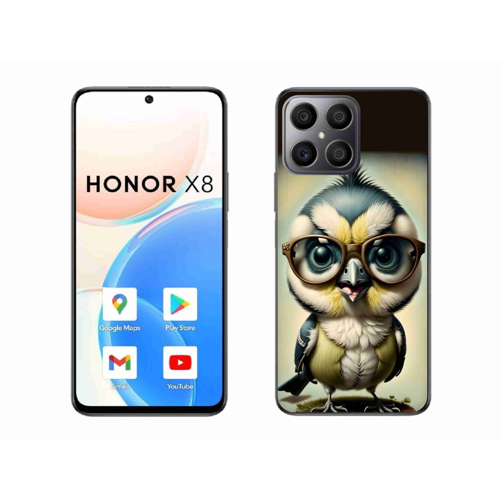 Zselés borítás mmCase a Honor X8-hoz - cub szemüveggel