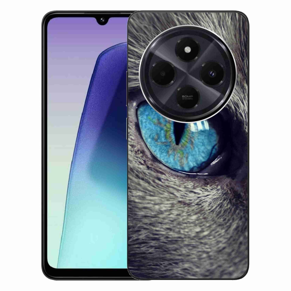 Gél borítás mmCase a Xiaomi Redmi 14C/Poco C75-hez - kék macskaszem