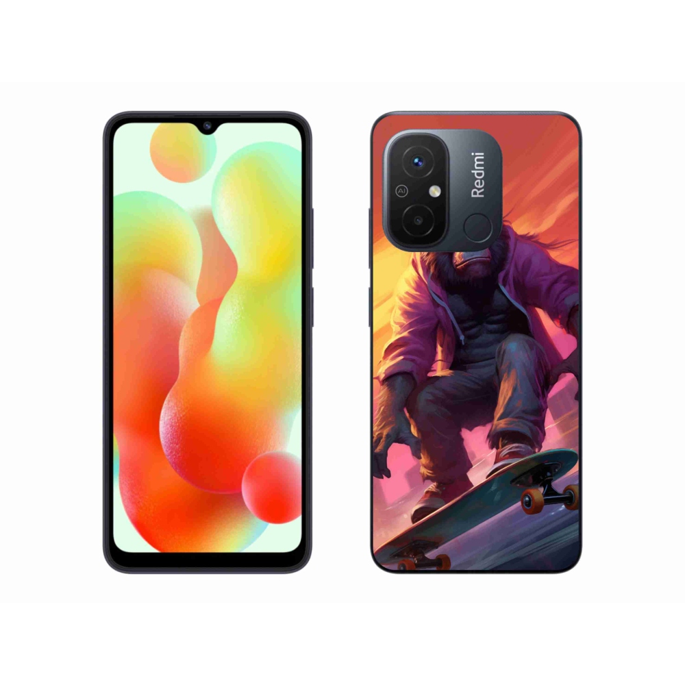 Gél borítás mmCase a Xiaomi Redmi 12C-hez - gorilla a gördeszkán