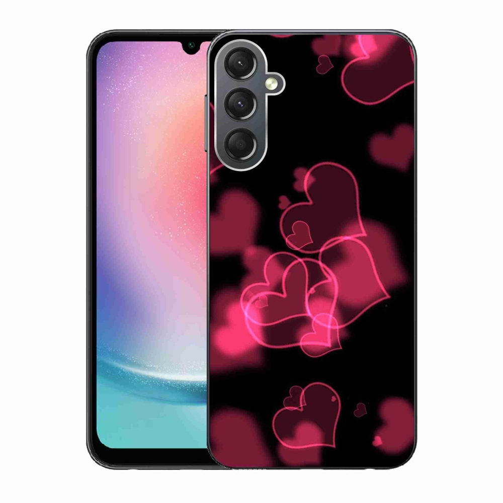 Gél védőhuzat mmCase Samsung Galaxy A24 készülékhez - piros szívek