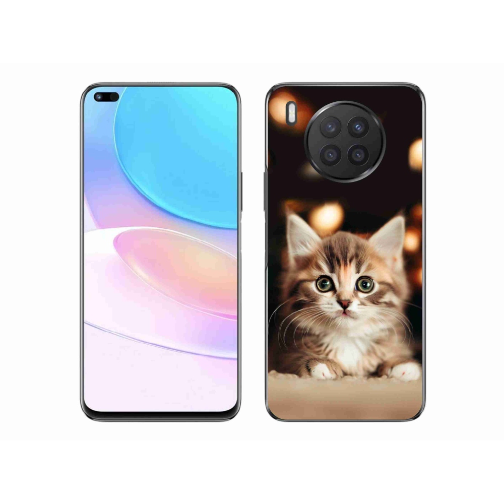 Gél borító mmCase a Huawei Nova 8i számára - aranyos cica 2