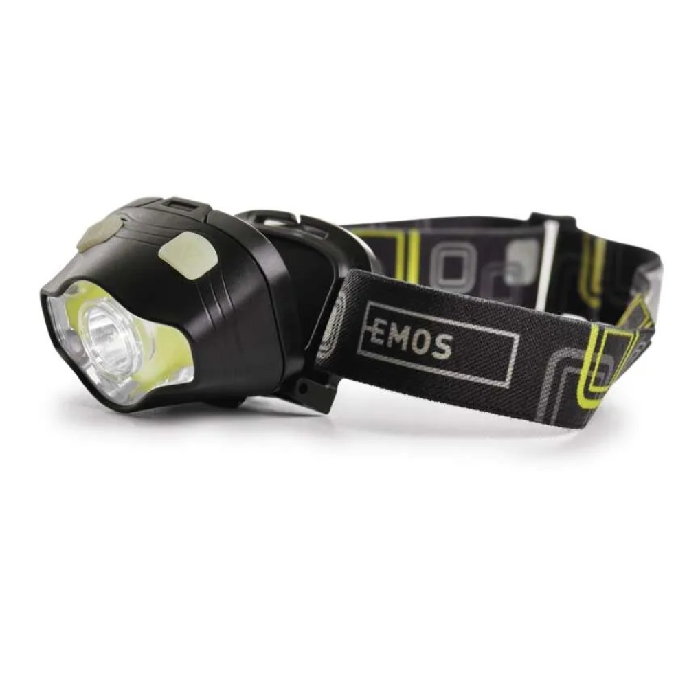 COB LED + LED fényszóró P3536, 220 lm, 100 m, 3× AAA