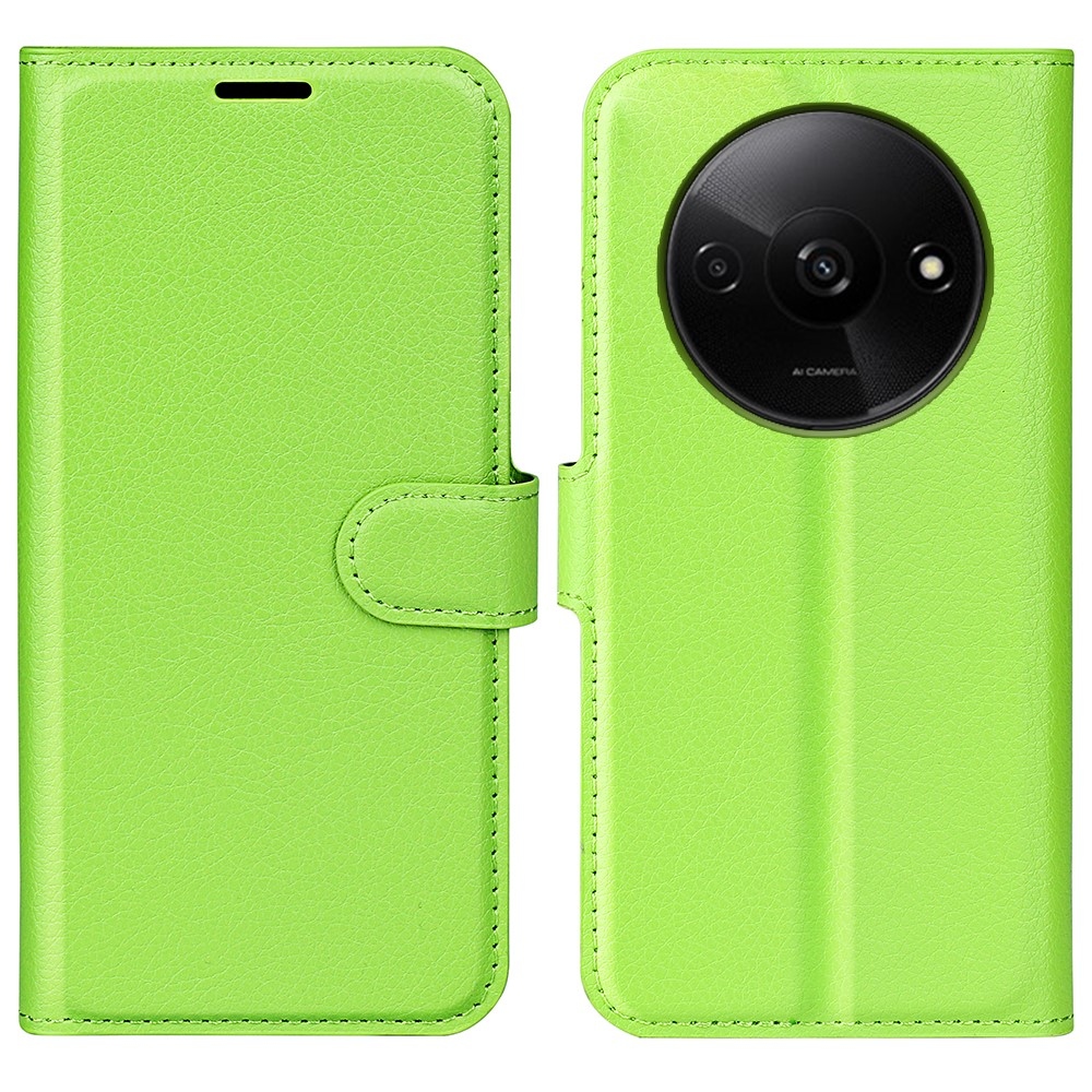 Litchi könyv tok Xiaomi Redmi A3-hoz - zöld