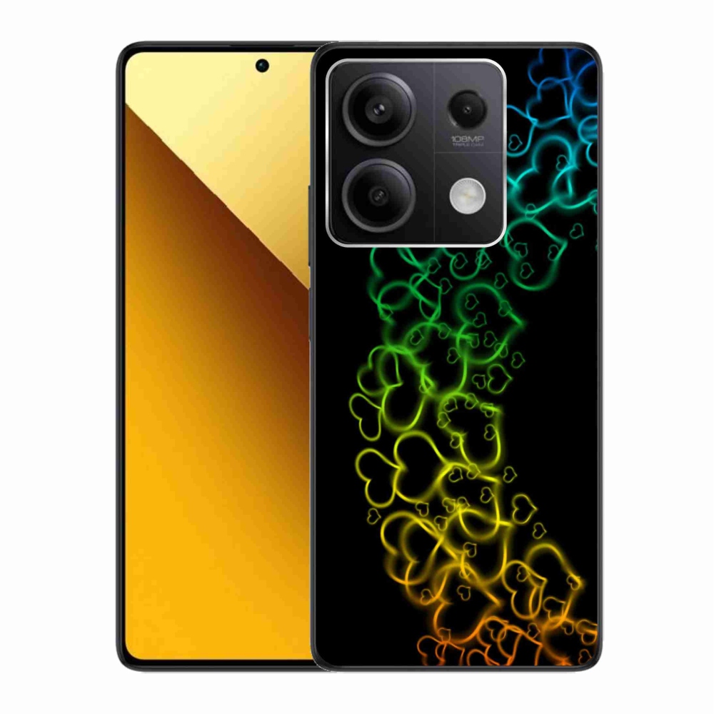 Gél borítás mmCase a Xiaomi Redmi Note 13 5G-hez - színes szívek