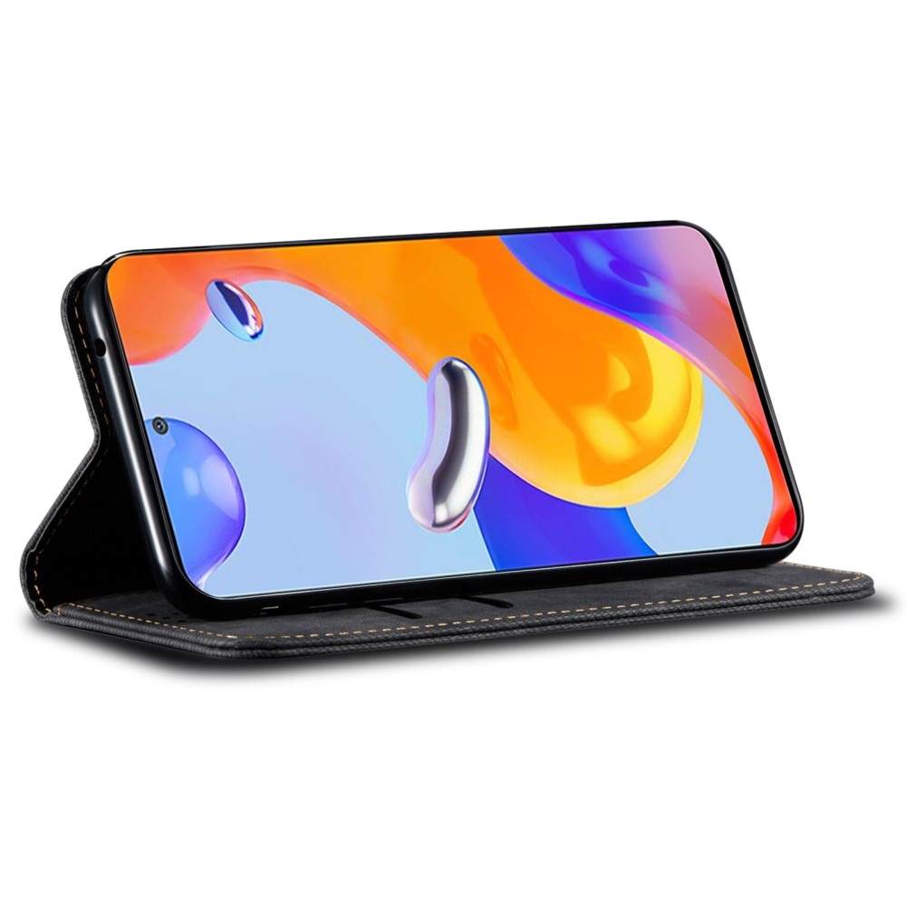 Jeanse könyvtáska Xiaomi 15 Ultra - fekete