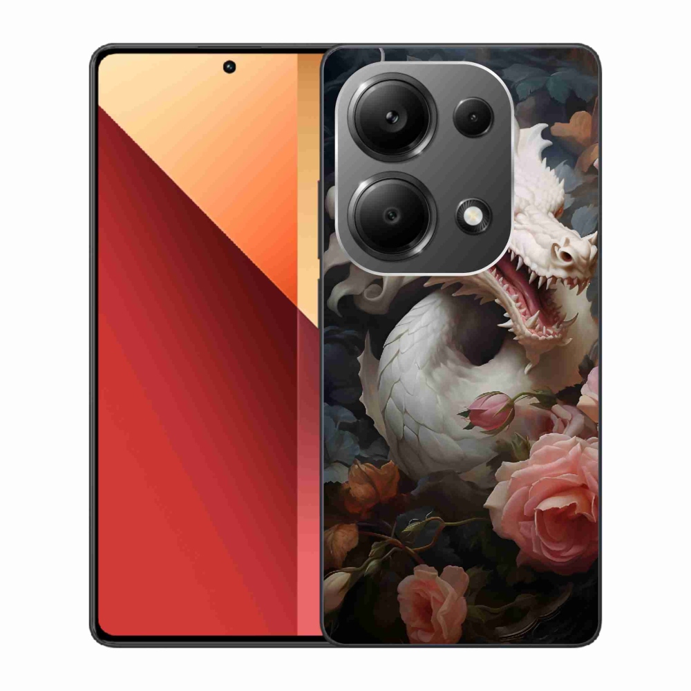 Gél borítás mmCase a Xiaomi Redmi Note 13 Pro 4G/Poco M6 Pro - fehér sárkányhoz
