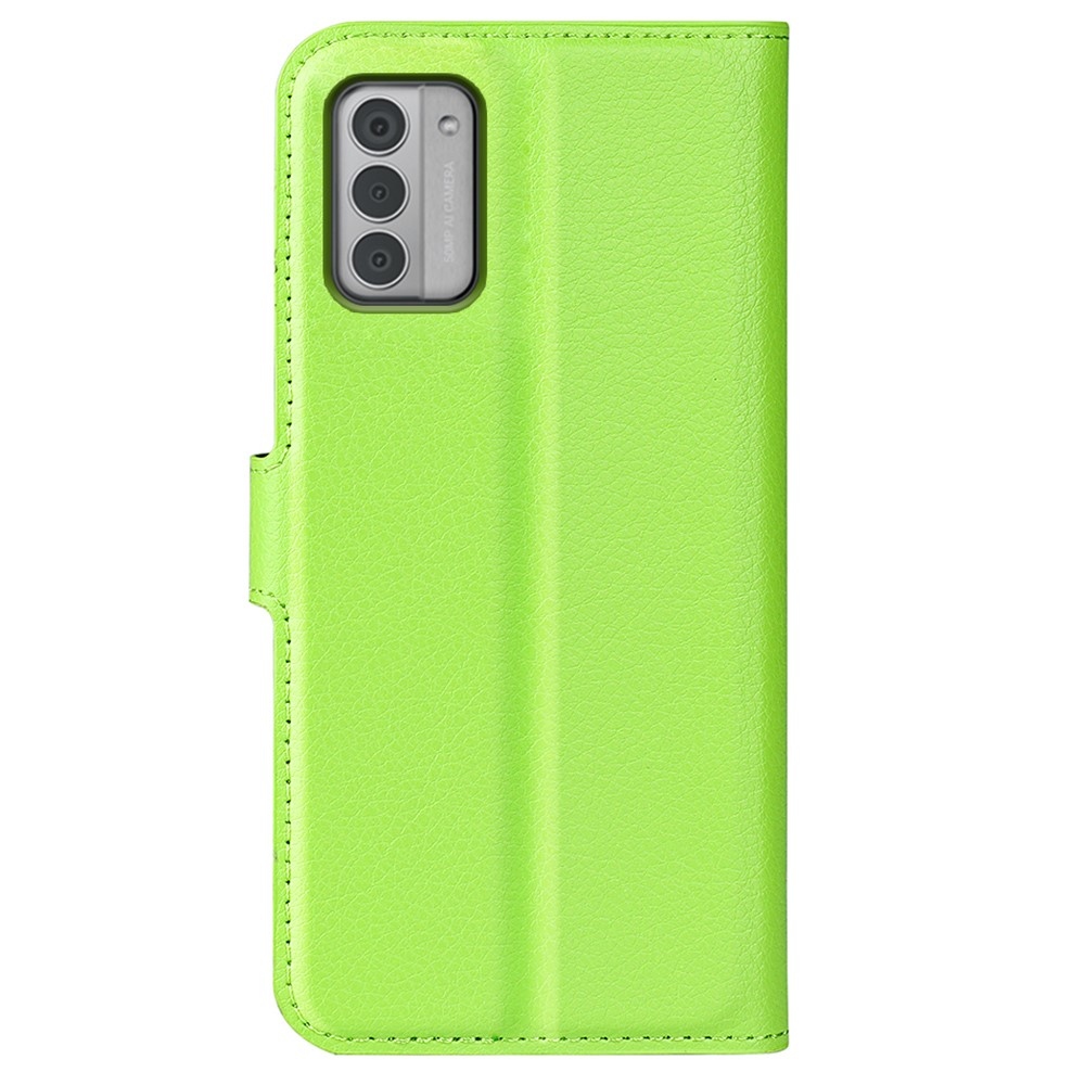Litchi könyvtáska Nokia G42-hez - zöld