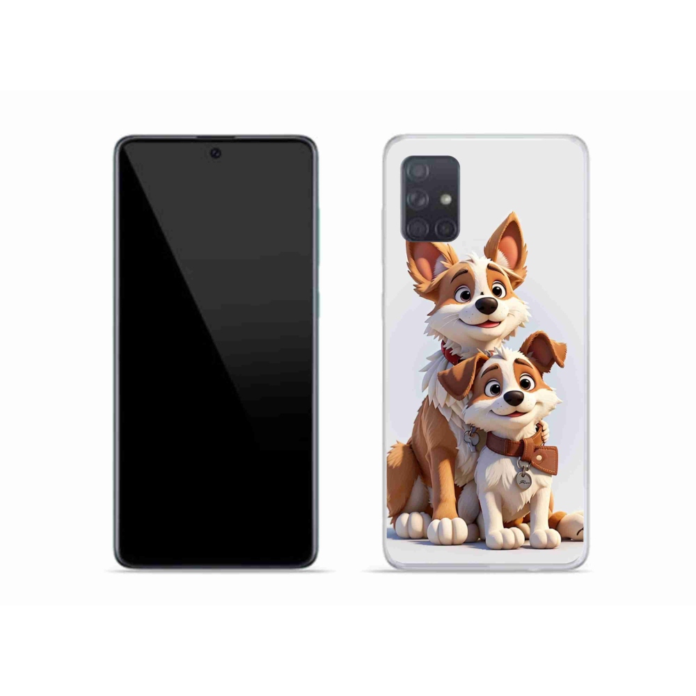 Gél borítás mmCase Samsung Galaxy A51 - rajzoló kutyákhoz