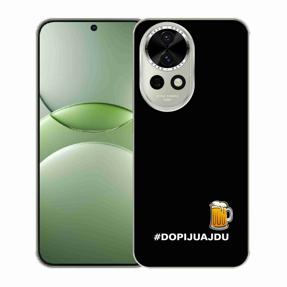 Gél borító mmCase a Huawei Nova 13 5G - sör motívum 1 fekete háttérrel
