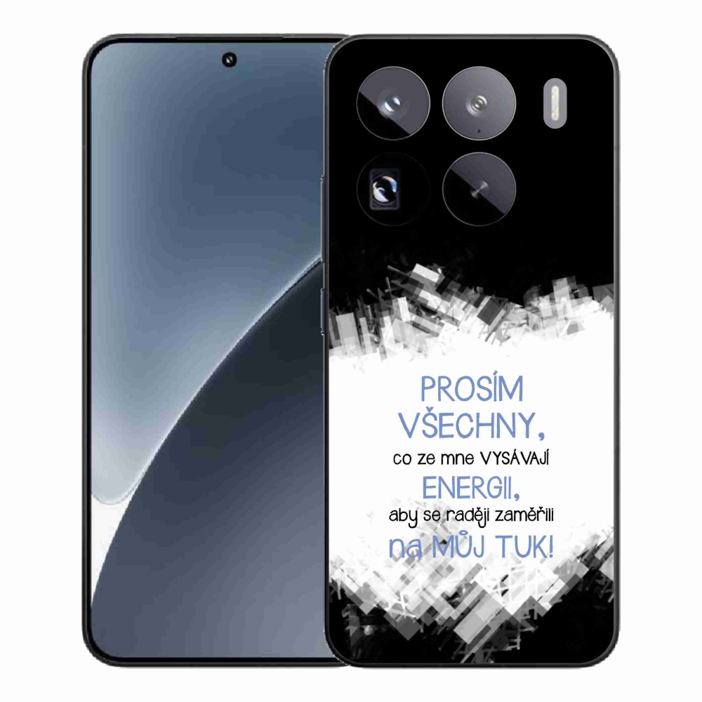 Gél borító mmCase a Xiaomi 15 Pro-hoz - vicces szöveg 1 kék