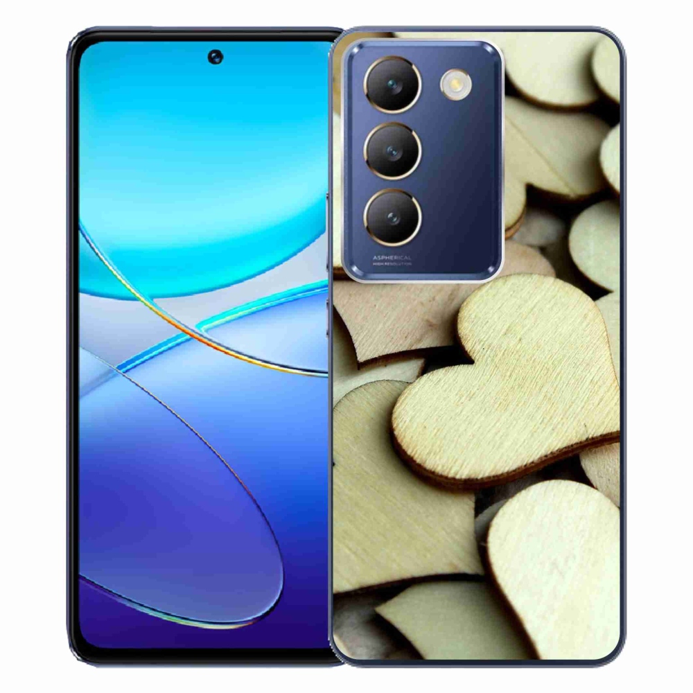 Gél borítás mmCase a Vivo V40 SE 4G/5G készülékhez - fából készült szívek