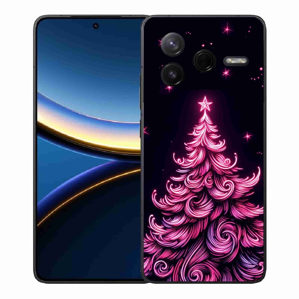 Gél borítás mmCase a Xiaomi Poco F7 Pro számára - neon karácsonyfa 2