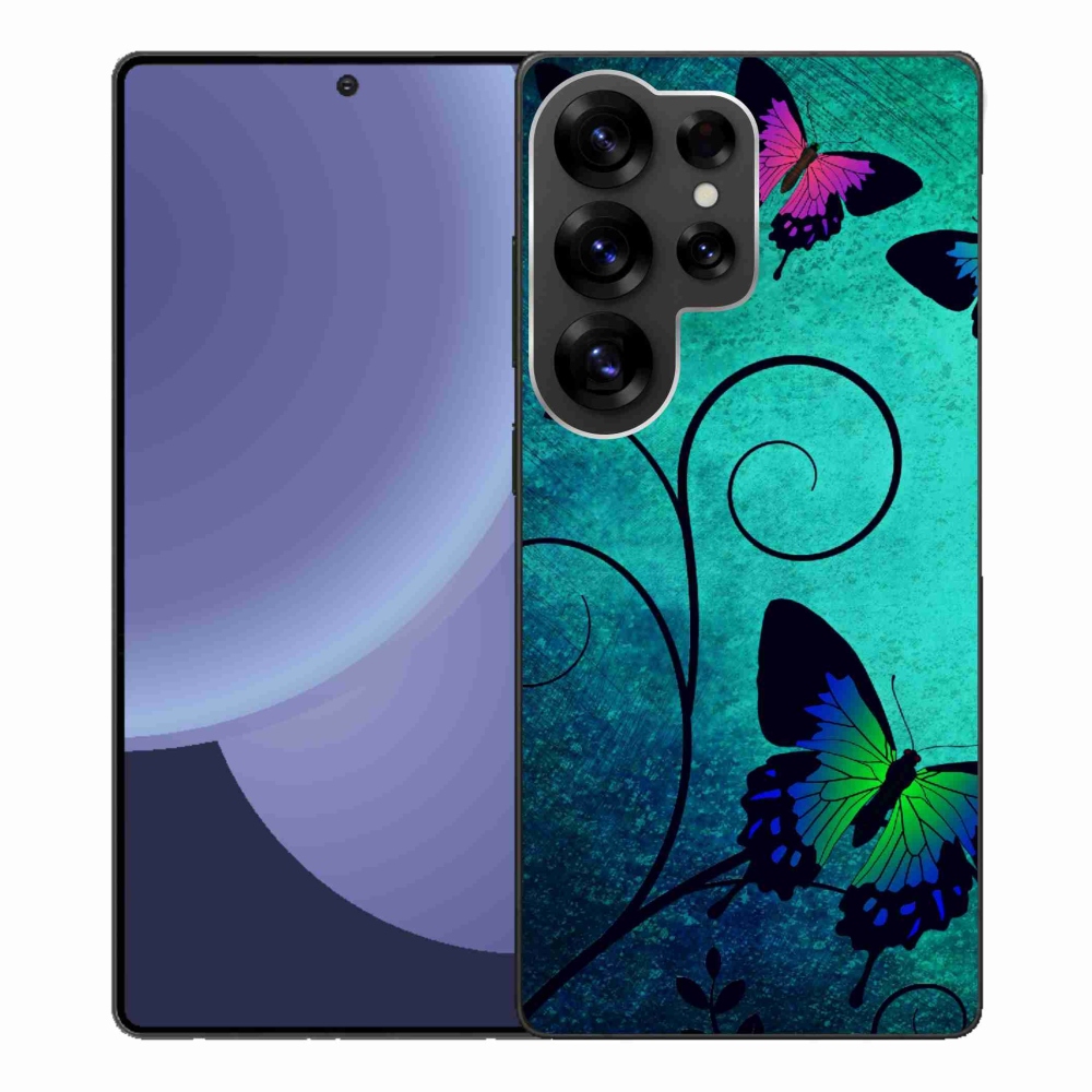 Gél borítás mmCase Samsung Galaxy S25 Ultra - színes pillangókhoz