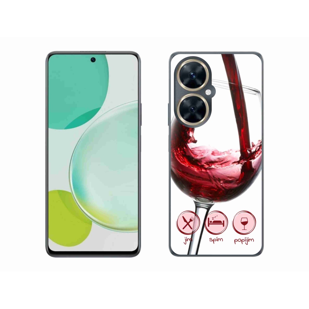 Gél tok mmCase a Huawei Nova 11i készülékhez - borospohár piros