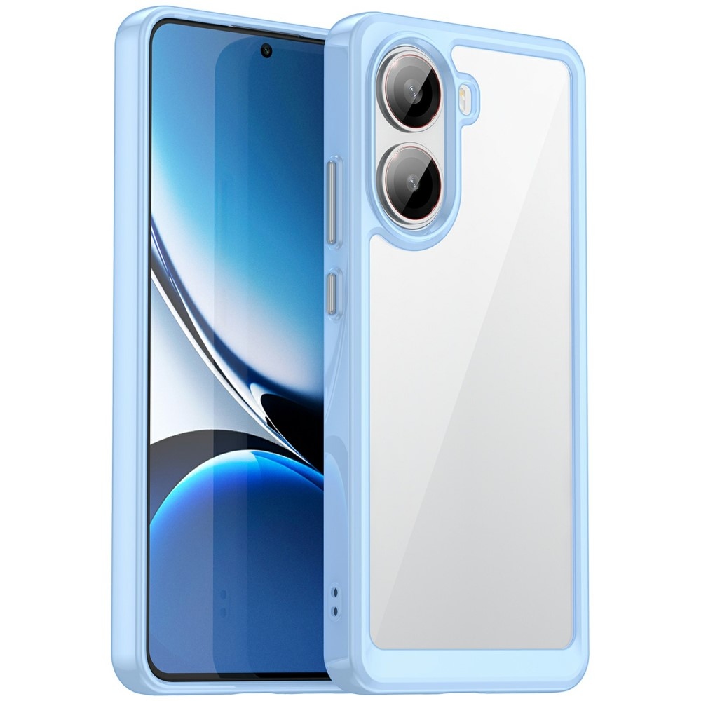 Gél tok rögzített hátlappal Xiaomi Poco X7 Pro 5G számára - kék