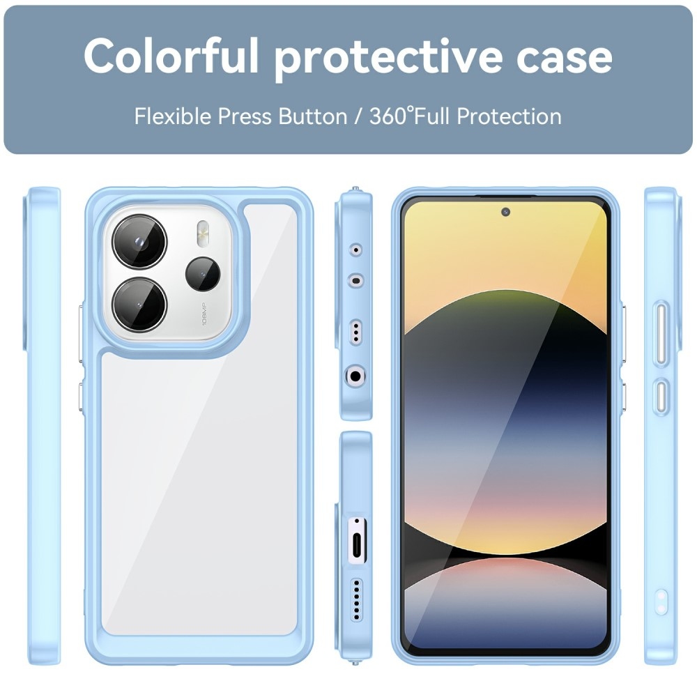Gél tok kemény hátlappal Xiaomi Redmi Note 14-hez - kék