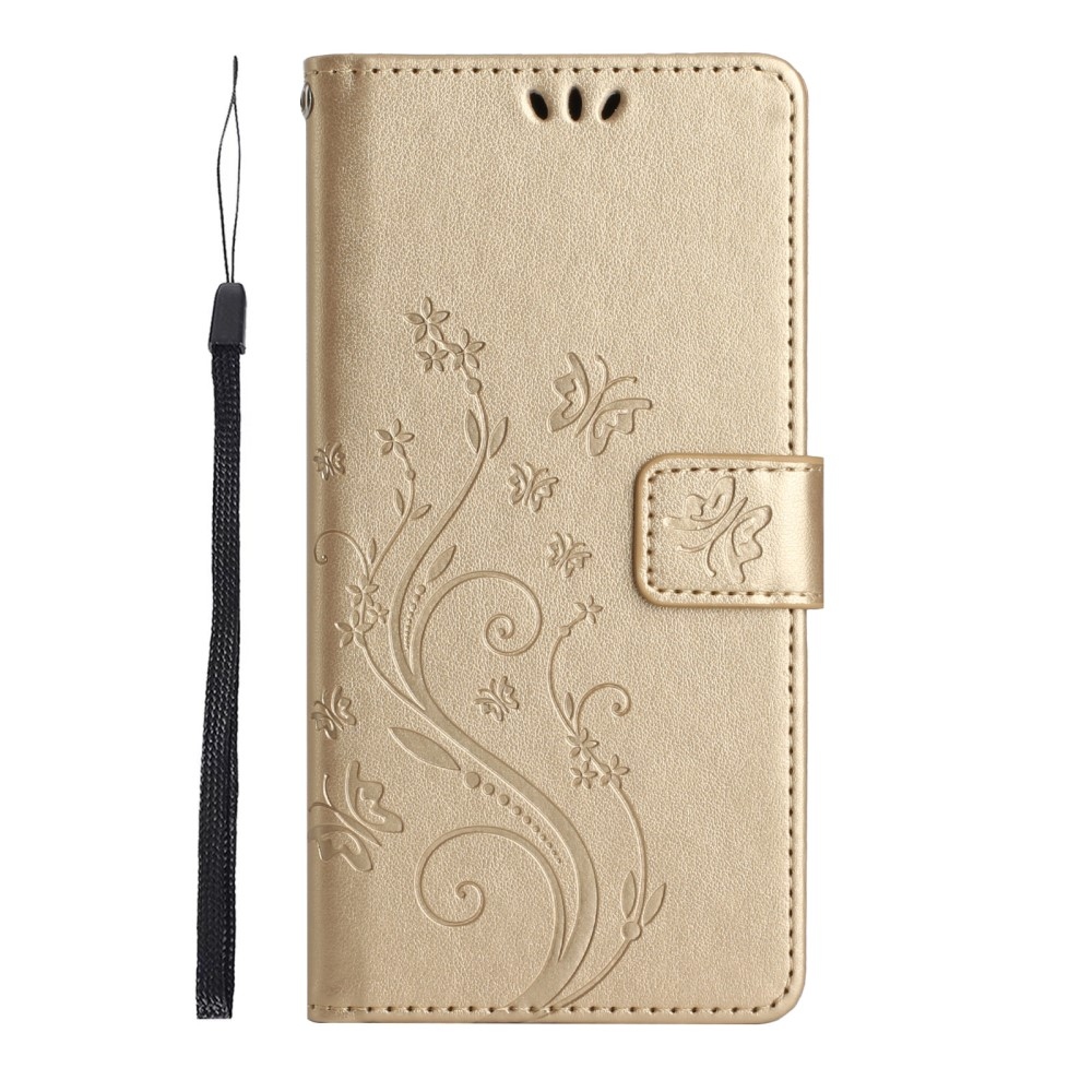Virágok könyv tok Xiaomi 15 Pro - arany színű