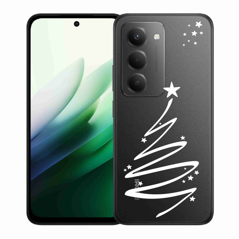 Gél borító mmCase a Xiaomi Redmi 15 5G-hez - fehér fa átlátszó háttéren